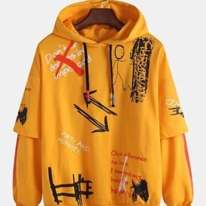 Funny cartoon slogan hoodie